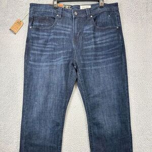 T.K. Axel Jeans Men 40X32 Blue Distressed Slim Boot Wearharder Stretch Denim NEW